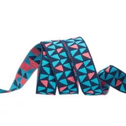 Turquoise & Coral Powerpoint - Amy Butler - 5/8" -by the yard