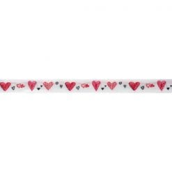 Dancing love hearts - Red - 3/8" - by the yard
