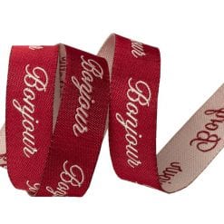 Bonjour Pearl on Red - 5/8" - French General - by the yard