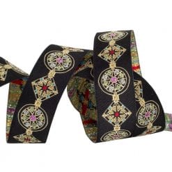 Sparkly jewels black- 7/8" - by the yard