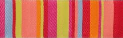 Lime and Coral Roman Stripes ribbon - 1 1/2"" -by the yard