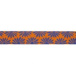 Gerbera Purple on Marigold - 7/8" - Kaffe Fassett - by the yard