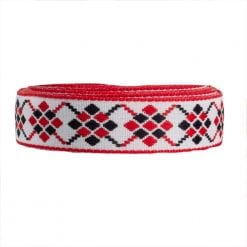 Argyle black/red - 5/8" - by the yard