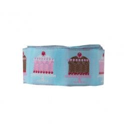 Tiny cakes blue - LFNT - 1-1/8" - by the yard