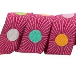 Pink stripes/dots - 7/8" -by the yard