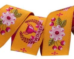 The Winner in Orange - 7/8" -by the yard